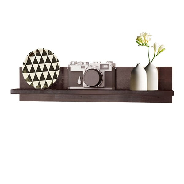 Tumepruun seinariiul, mis on valmistatud täispuidust männipuidust Sandy - Støraa