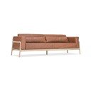 Konjaki pruun pühvlinahast diivan täispuidust tamme konstruktsiooniga , 240 cm Fawn - Gazzda