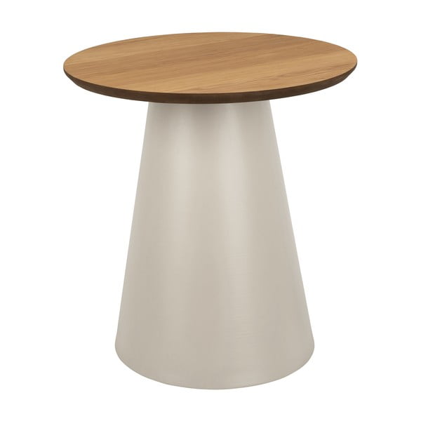 Kreem ümmargune tammespoonist diivanilaud ø 45 cm Soli - Actona