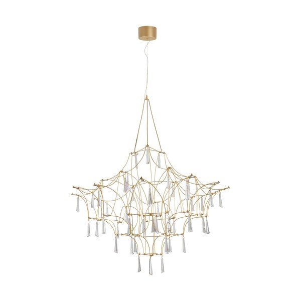 Metallist LED-ripplamp kuldses värvitoonis, ø 80 cm Goro - Nova Luce