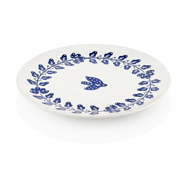 6 taldriku komplekt, valge ja sinine portselanist taldrik Bloom, ⌀ 26 cm - Mia-image-1