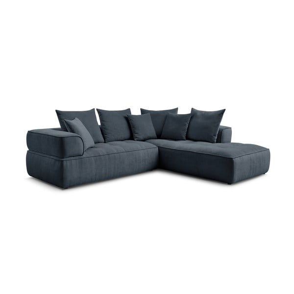 Tumesinine šenill-nurgadiivan (parem nurk/L-kujuline) Whesley - Bobochic Paris-image-3