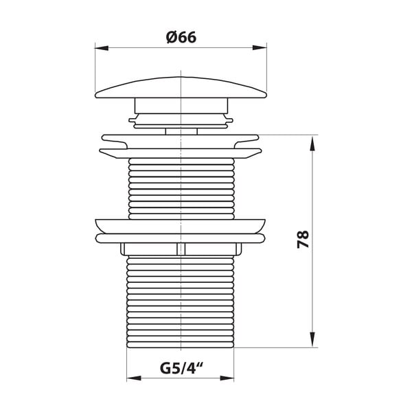Valamu äravoolukork Aurum - Sapho-image-1