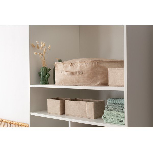 Beežid riidest hoiukarbid komplektis 2 tk 14x12x12 cm Sandy - Compactor-image-1