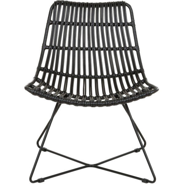 Must polürattanist tugitool Costa - Westwing Collection-image-2