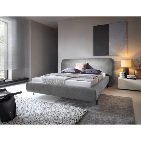 Hall polsterdatud kaheinimesevoodi koos panipaiga ja voodipõhjaga 140x200 cm Pointt - ELTAP-image-1