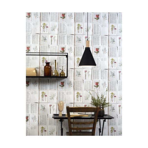 Rippvalgusti musta ja naturaalset värvi metallist lambivarjundiga ø 25 cm Melbourne - it's about RoMi-image-4