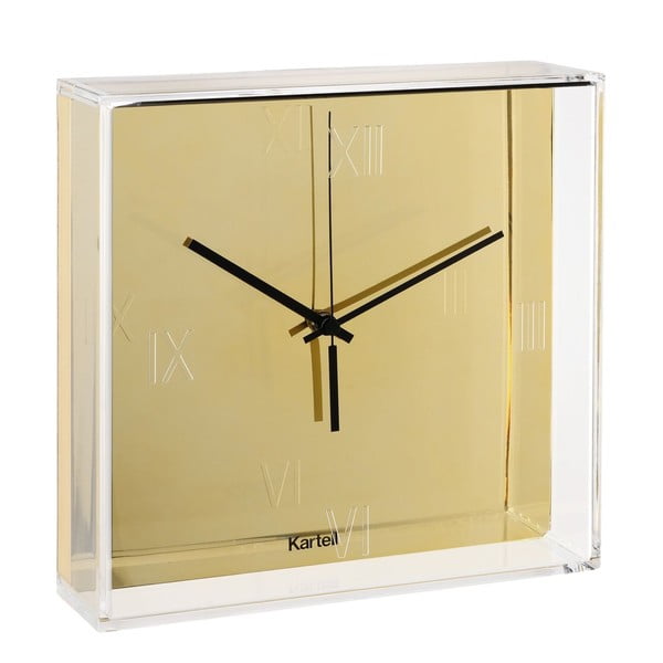 Nástěnné hodiny ve zlaté barvě Kartell Tic Tac