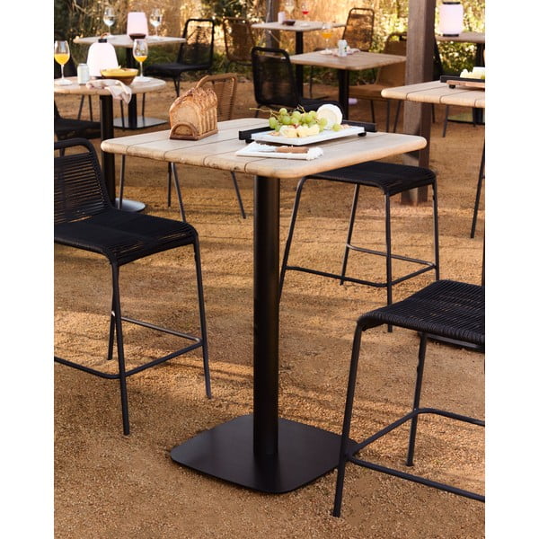 Akaatsiaplaadiga baarilaud 70x70 cm Saura - Kave Home-image-1