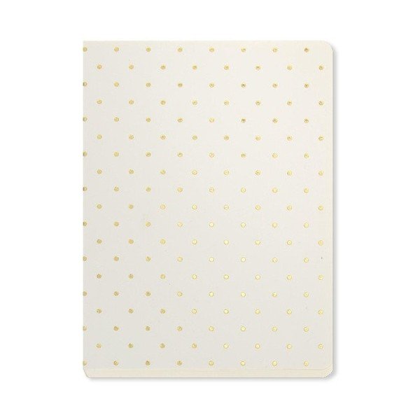 Zápisník A6 s detaily ve zlaté barvě GO Stationery Polka