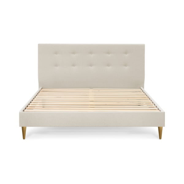 Beeži värvi kaheinimesevoodi koos riiuliga 180x200 cm Rory - Bobochic Paris-image-2