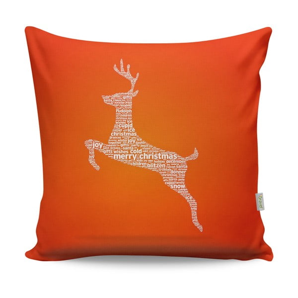 Oranžový polštář Christmas Deer