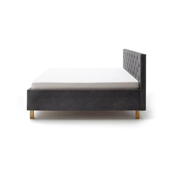 Tumehall polsterdatud kaheinimesevoodi, millel on hoiuruum ja voodipõhi 180x200 cm San Remo - Meise Möbel-image-3