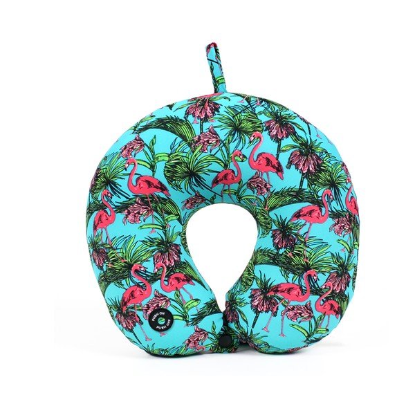 Masážní cestovní polštář Albi Plameňáci