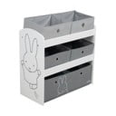 Valge/hall laste mänguasjade organisaator 63,5x29,5x60 cm Miffy - Roba