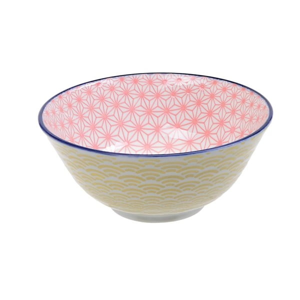 Žlutorůžová porcelánová miska Tokyo Design Studio Star, ⌀ 15,2 cm
