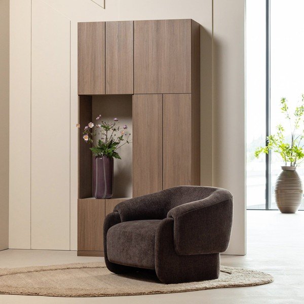 Modulaarne garderoob tumedas naturaalses värvitoonis 108x215 cm Build - WOOOD-image-1