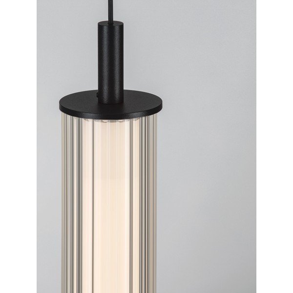 Mattmust alumiiniumist hämardatav LED-rippvalgusti klaasist varjuga, läbimõõduga 6,5 cm Glovia - Nova Luce-image-2