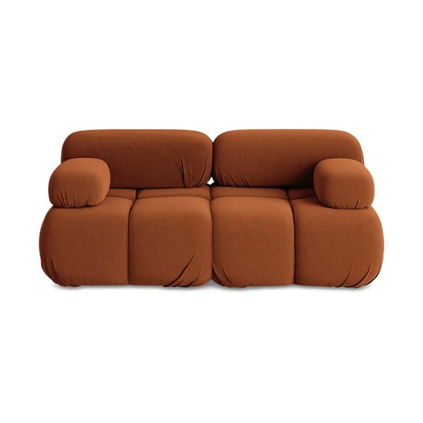 Oranž sametist moodulsofa 190 cm Lokua - Makamii