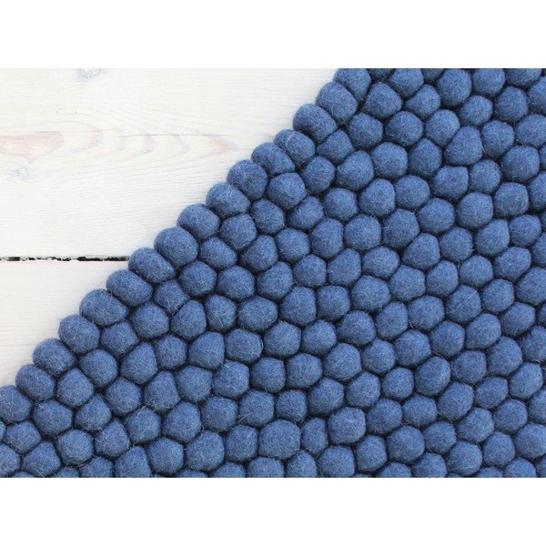 Sinine pallivillane vaip , 100 x 150 cm Ball Rugs - Wooldot-image-1