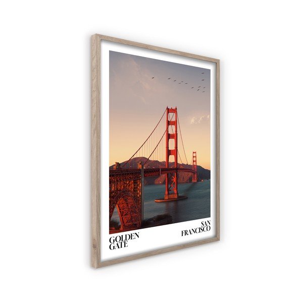 Trükitud pilt raamiga 50x70 cm Golden Gate - Styler-image-4