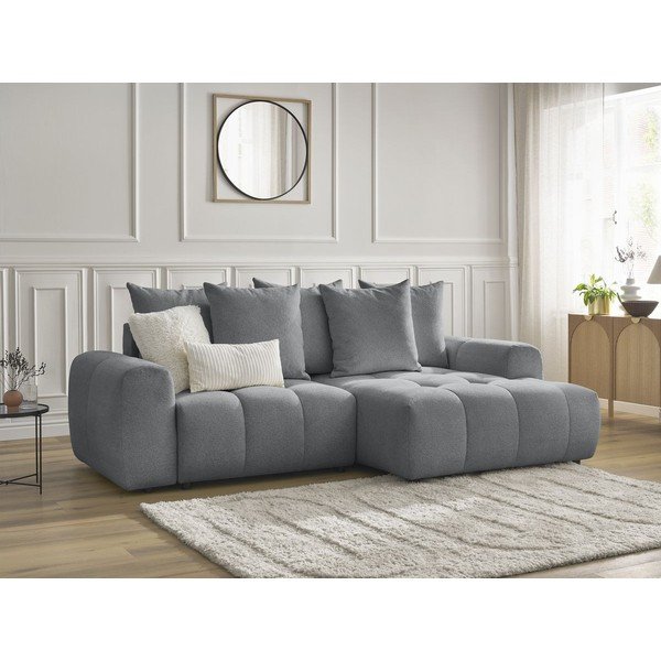 Hall šenillist panipaigaga nurgadiivanvoodi (parem nurk) Roxelane - Bobochic Paris-image-4