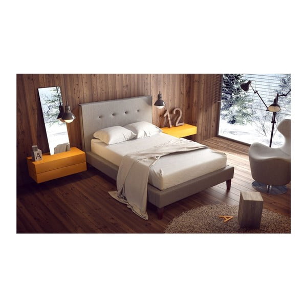 Postel Ariel Grey/Black, 160x200 cm-image-1