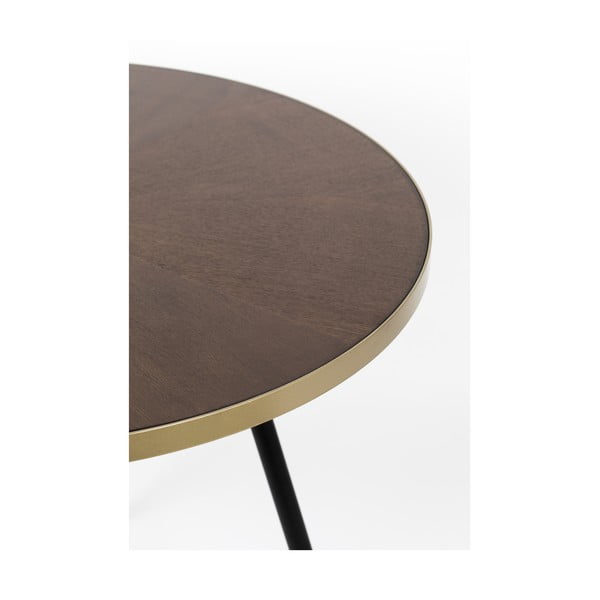 Ümmargune söögilaud pähklipuust dekooriga ø 91 cm Denise - White Label-image-3