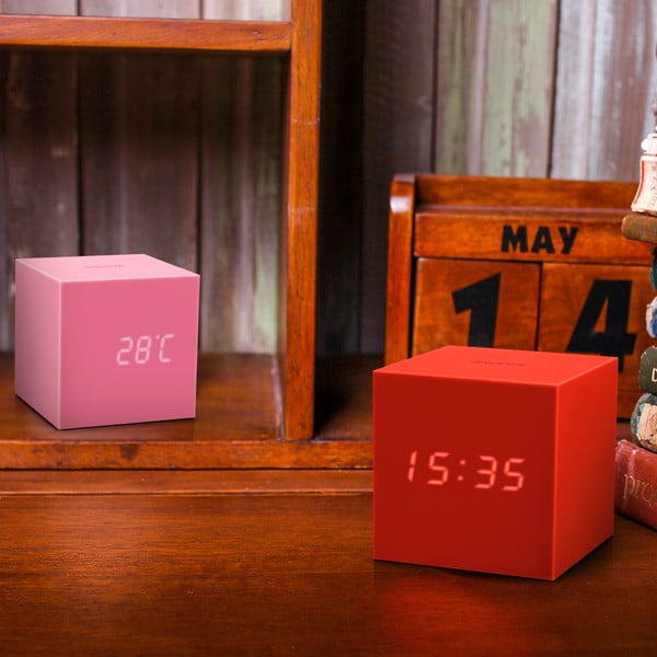 Punane LED äratuskell Gravity Cube Gravity Cube Click - Gingko-image-2