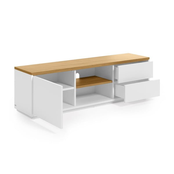 Valge tammespoonist TV-alus 150x44x36 cm Abilen - Kave Home-image-2