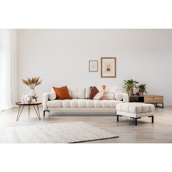 Valge ja beež diivan 217 cm Bali - Cosmopolitan Design-image-4