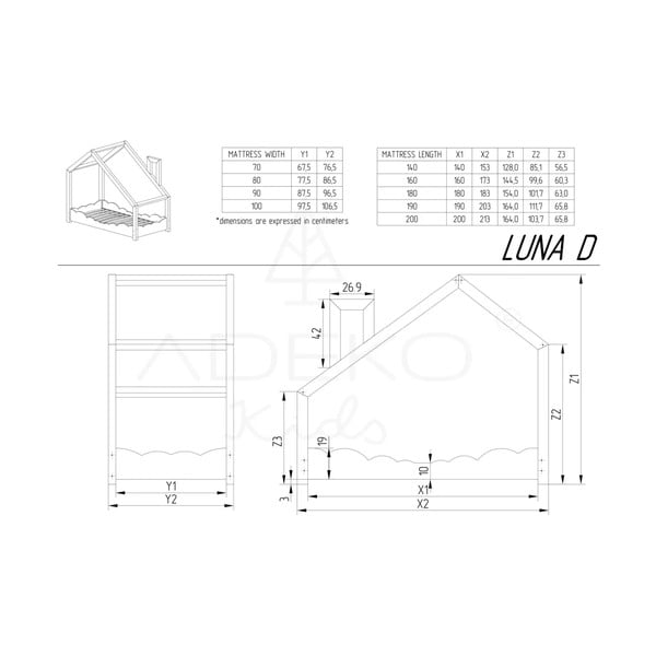 Luna Drom männi voodi, 90 x 200 cm - Adeko-image-4