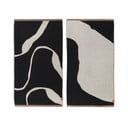 Must ja valge rätik komplektis 2 tk orgaanilisest puuvillast 50x90 cm Nova Arte - Mette Ditmer Denmark