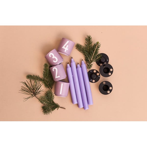 Portselanist küünlajalad 4 tk komplektis Mini - Design Letters-image-2