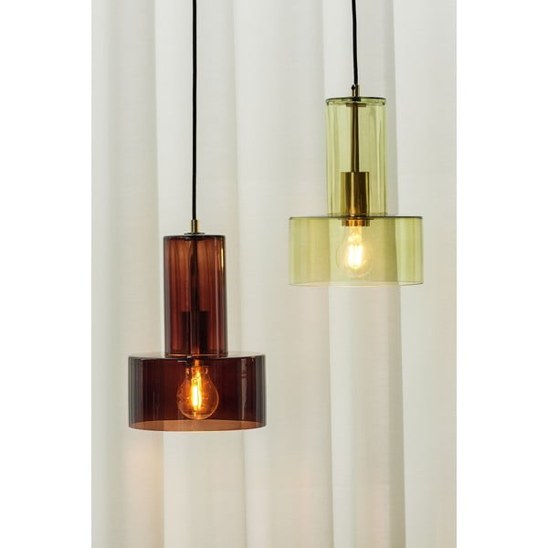 Roheline klaasist rippvalgusti ø 20 cm Ripple - Hübsch-image-1