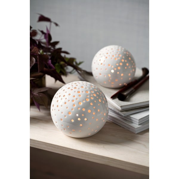 Valge luuportselanist jõuluküünlajalg , ⌀ 14 cm Nobili - Kähler Design-image-1