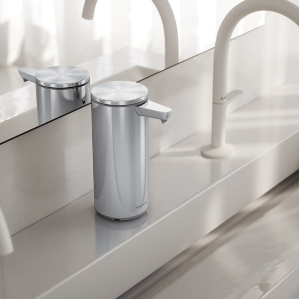 Kontaktivaba terasest seebidosaator, matt hõbedane 266 ml - simplehuman-image-1