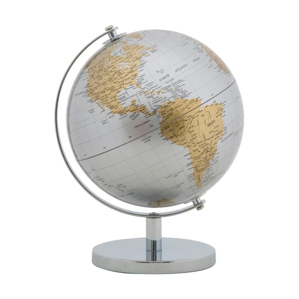 Hõbe-kuldne lauakaunistus Globe, kõrgus 28 cm - Mauro Ferretti