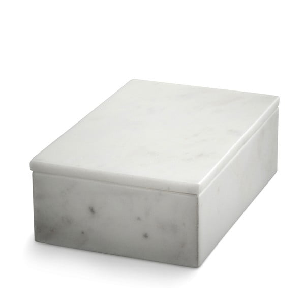Bílý mramorový úložný box NORDSTJERNE, 10 x 15 cm