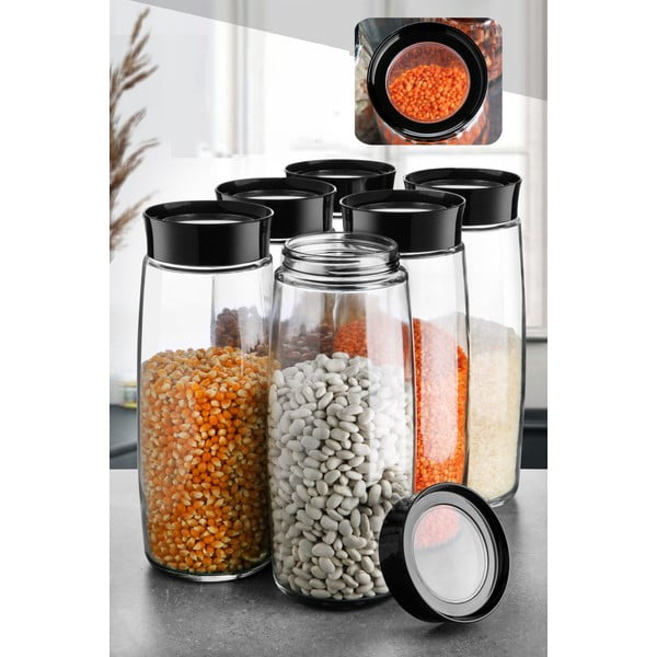 Klaasist toidupurgid 6tk komplektis - Hermia-image-1