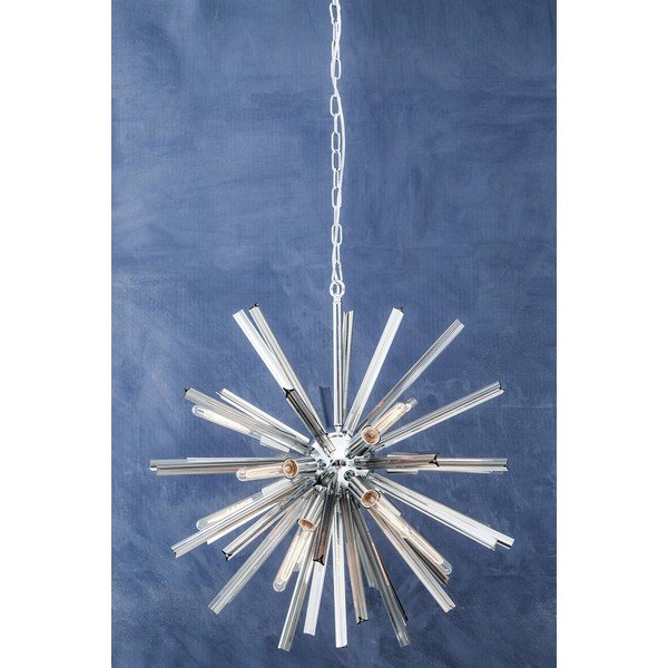 Metallist ripplamp klaasist varjuga, ø 75 cm Karlo - Premier Housewares-image-4