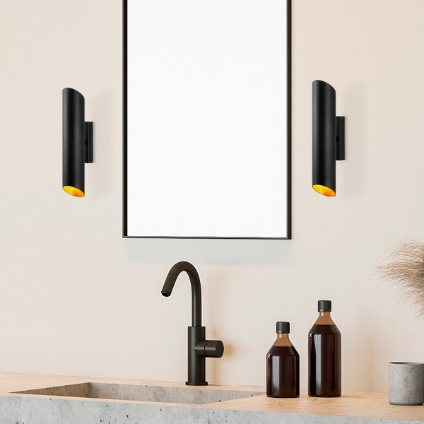 Must-kuldne seinavalgusti ø 8 cm Cut - Opviq lights-image-2