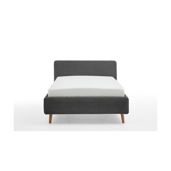 Antratsiitne polsterdatud üheinimesevoodi ilma voodipõhjata 120x200 cm Mattis – Meise Möbel-image-3