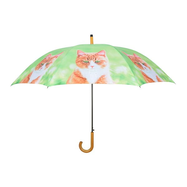 Světle zelený deštník s kočkami Esschert Design, ⌀ 120 cm