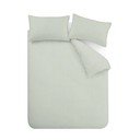 Roheline 3-osaline voodipesu 200x200 cm Epping Textured Stripe - Catherine Lansfield