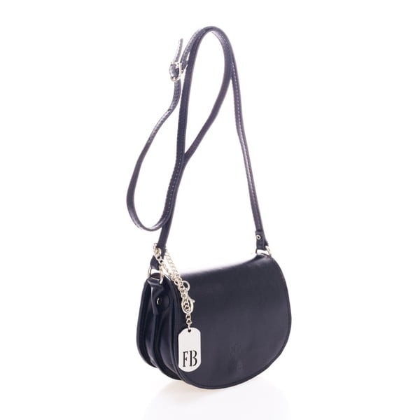 Mustast ehtsast nahast käekott Bubo - Federica Bassi-image-2