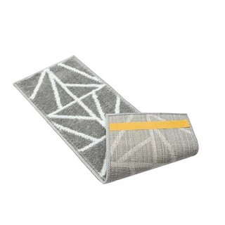 Valged-hallid trepiastme vaibad, 13 tk komplektis 22x71 cm Striped - Mila Home