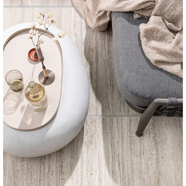 Valge ümmargune diivanilaud, 65 x 49 cm Pebble - vtwonen-image-1