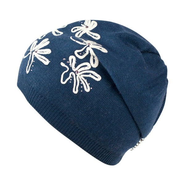 Tmavě modrá čepice s bílými detaily Hala