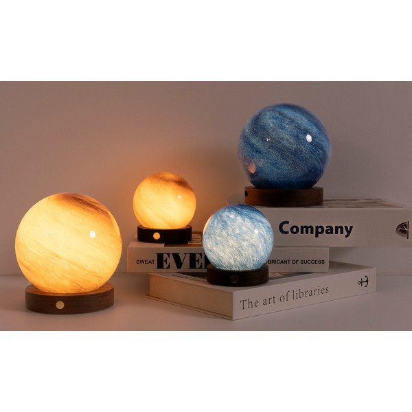 LED-lauavalgusti klaasist varjuga (kõrgus 13 cm) Galaxy Breeze - Gingko-image-2